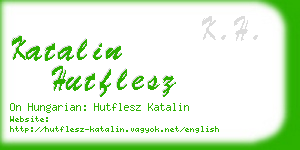 katalin hutflesz business card